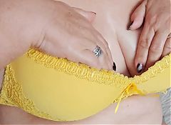 Big Boobs Mature Granny Wife uses black dildo. She shows those gorgeous nipples.